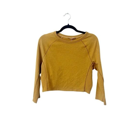 Free People Movement Burnt Gold Circle Back Crop Top Large - Picture 2 of 7